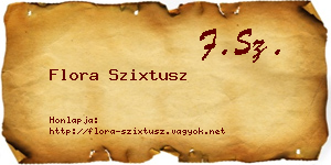 Flora Szixtusz névjegykártya